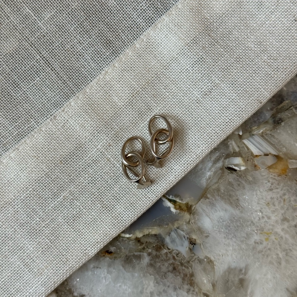 Vintage Tiffany & Co. Elsa Peretti Double Loop Silver Earrings